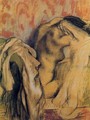 After Bathing, Woman Drying Herself - Edgar Degas