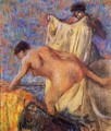 Woman Leaving Her Bath II - Edgar Degas