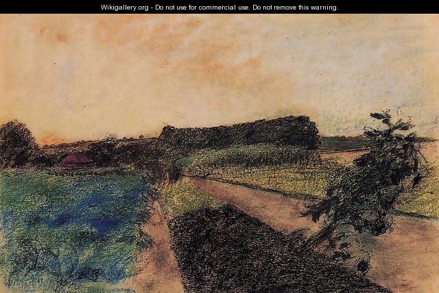 Landscape on the Orne - Edgar Degas