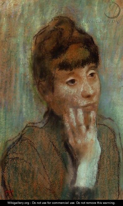 Portrait of a Woman Wearing a Green Blouse - Edgar Degas