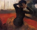 Woman Trying on a Hat - Edgar Degas