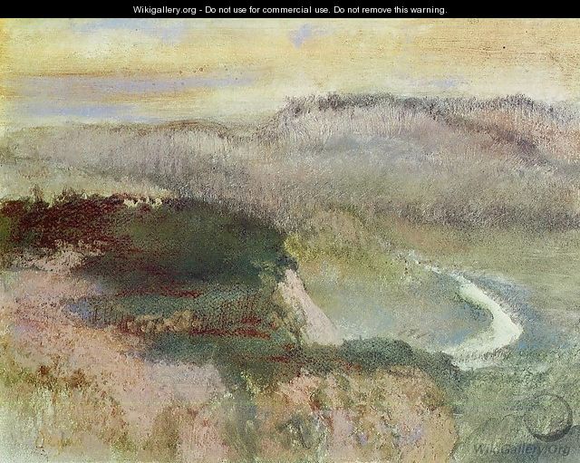 Landscape with Hills - Edgar Degas
