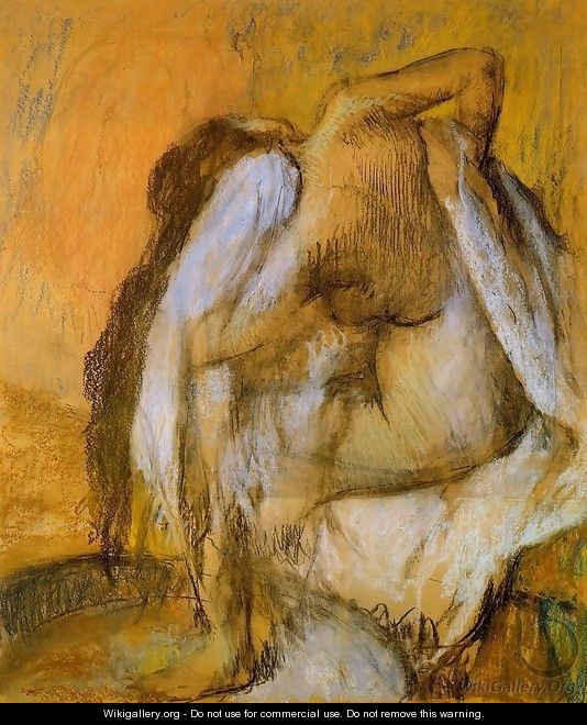 After the Bath, Woman Drying Herself III - Edgar Degas