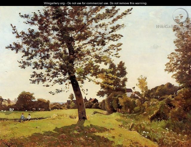 Meadow, Sunlight Effect - Henri Joseph Harpignies