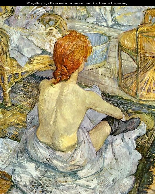 Woman at Her Toilette I - Henri De Toulouse-Lautrec