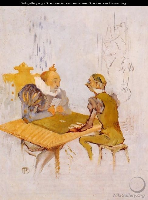 Le Belle et la Bete - Le Besigue - Henri De Toulouse-Lautrec