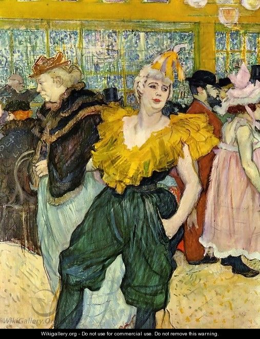 At the Moulin Rouge: The Clowness Cha-U-Kao - Henri De Toulouse-Lautrec At the Moulin Rouge: The Clowness Cha-U-Kao - Henri De Toulouse-Lautrec