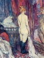 Nude Standing before a Mirror - Henri De Toulouse-Lautrec
