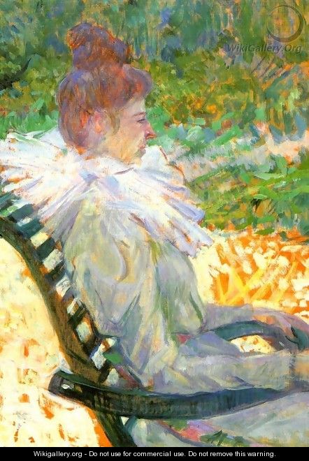 Madame E. Tapie de Celeyran in a Garden - Henri De Toulouse-Lautrec