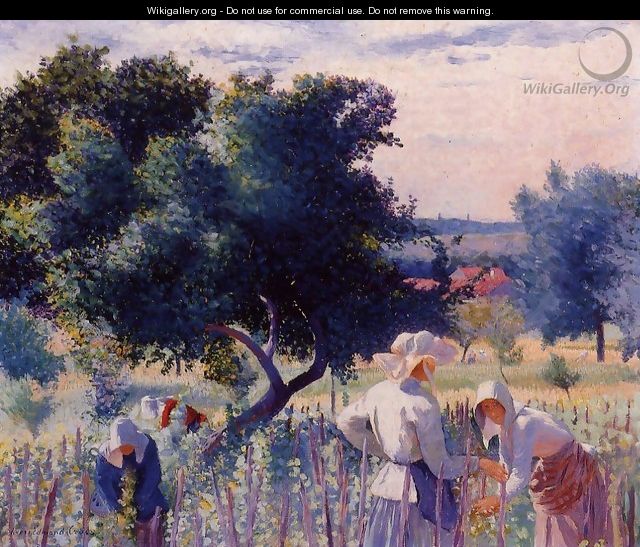 Femmes liant la vigne - Henri Edmond Cross