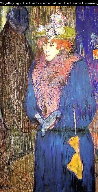 Jane Avril Entering the Moulin Rouge - Henri De Toulouse-Lautrec