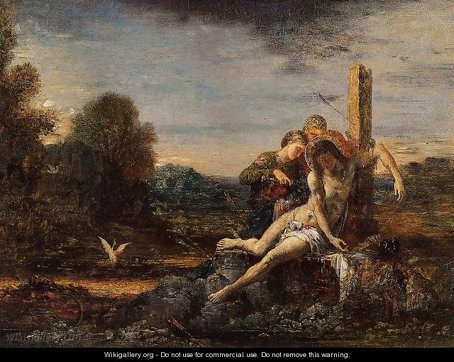 Saint Sebastian being Tended by Saintly Women - Gustave Moreau