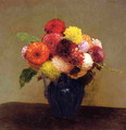 Vase of Dahlias - Ignace Henri Jean Fantin-Latour