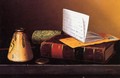 Still Life with Ink Bottle, Book and Letter - William Michael Harnett