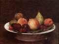 Plate of Fruit - Ignace Henri Jean Fantin-Latour