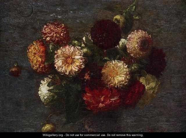 Chrysanthemums II - Ignace Henri Jean Fantin-Latour