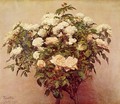 Rose Trees - White Roses - Ignace Henri Jean Fantin-Latour
