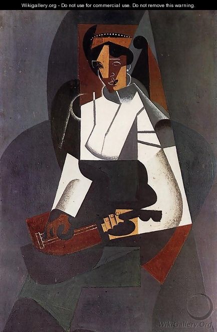 Woman with a Mandolin (after Corot) - Juan Gris