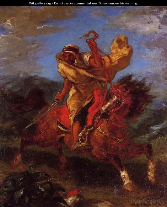 An Arab Horseman at the Gallop - Eugene Delacroix An Arab Horseman at the Gallop - Eugene Delacroix