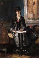 Portrait of a Young Woman - Alfred-Emile-Leopole Stevens