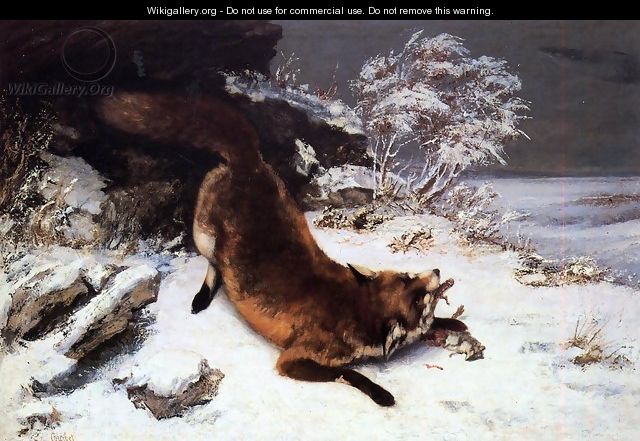 Fox in the Snow - Gustave Courbet