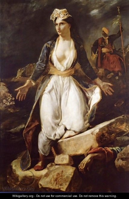 Greece on the Ruins of Missolonghi - Eugene Delacroix