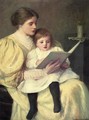 Mother and Child Reading - Frederick Warren Freer