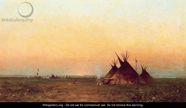Indian Encampment - Jules Tavernier