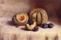 Still Life with Plums and Melons - Joseph Decker