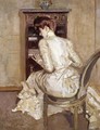 Madame Paul Helleu Seated at Her Secretaire, Seen from the Back - Paul Cesar Helleu