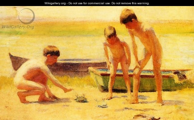 Boys Playing with Crabs - Thomas Anshutz Boys Playing with Crabs - Thomas Anshutz