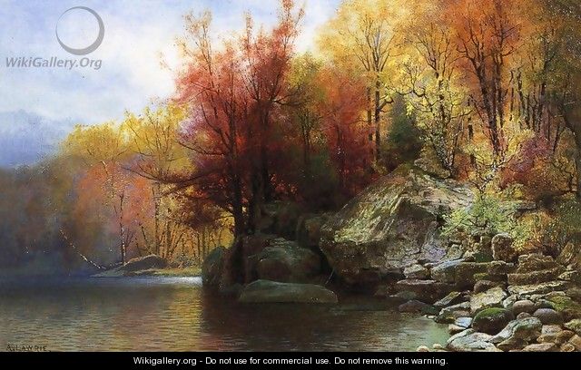 Autumn River Landscape - Alexander Lawrie