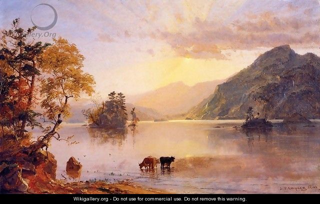 Lake George: Sun Behind a Cloud - Jasper Francis Cropsey