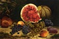 Still Life with Watermelon, Grapes, Peaches, Plums and Plums - William Mason Brown