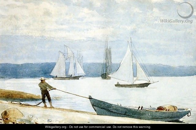 Pulling the Dory - Winslow Homer