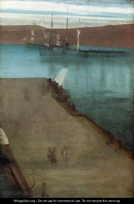 Sketch for "Nocturne in Blue and Gold: Valparaiso Bay" - James Abbott McNeill Whistler