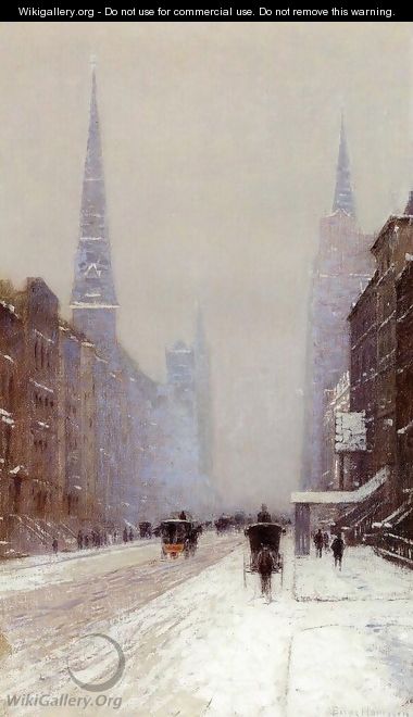Fifth Avenue in Winter - Lowell Harrison