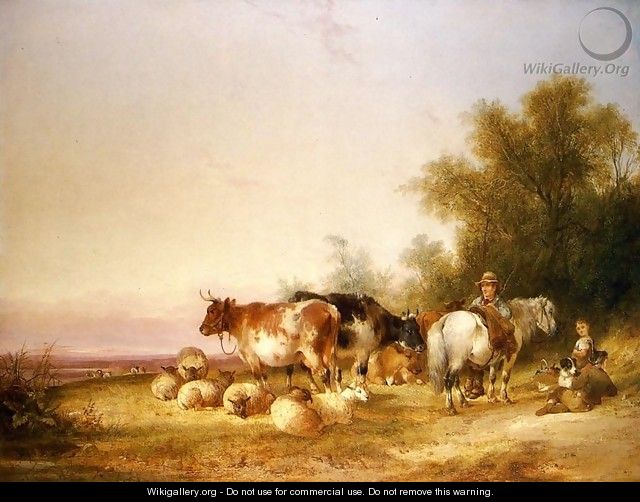 Herders Resting at Lunch - William Shayer, Snr