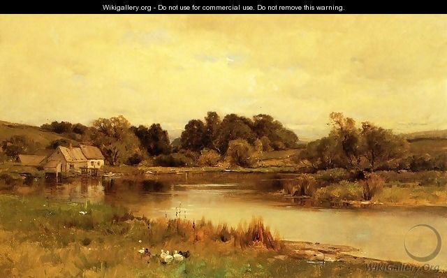 Mill Pond at Ridgefield, Connecticut - George Henry Smillie