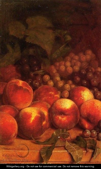 Peaches and Grapes - Lemuel Everett Wilmarth