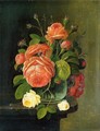 Roses on a Tabletop - Severin Roesen