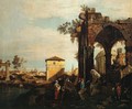 Landscape with Ruins I - (Giovanni Antonio Canal) Canaletto