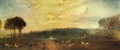 The Lake, Petworth: sunset, fighting bucks - Joseph Mallord William Turner