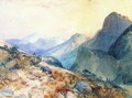 A Deer in a Mountain Landscape - Thomas Moran