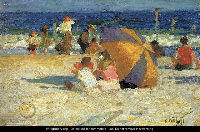 Beach Umbrella - Edward Henry Potthast
