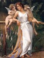 Nymph and Cherubs - Guillaume Seignac