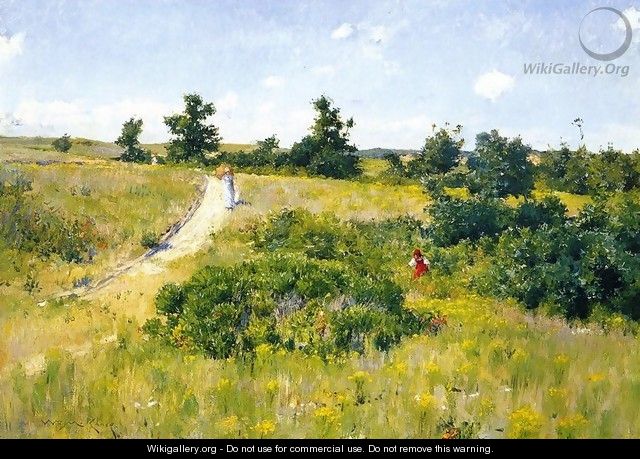Shinnecock Landscape with Figures - William Merritt Chase