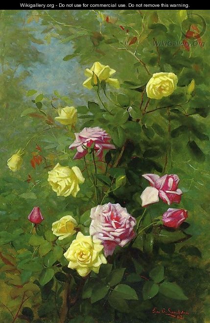 Climbing Roses - George Cochran Lambdin