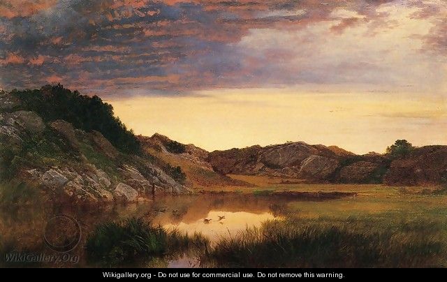 Sunrise among the Rocks of Paradise, Newport - John Frederick Kensett