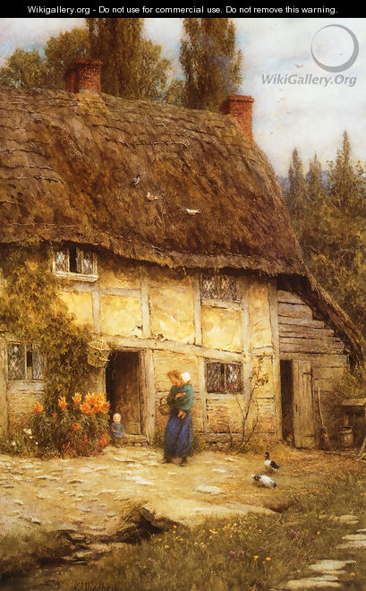 Surrey Farmhouse - Helen Mary Elizabeth Allingham, R.W.S.